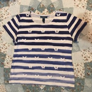 Karen Scott, L, blue and white